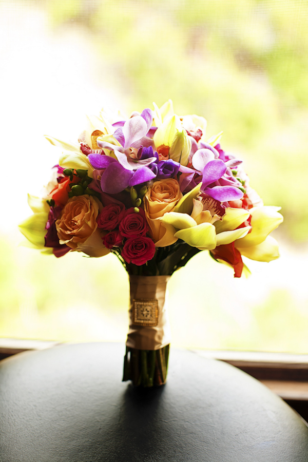 bouquet of flowers - wedding photo by top Orange County, California wedding photographers D. Park Photography